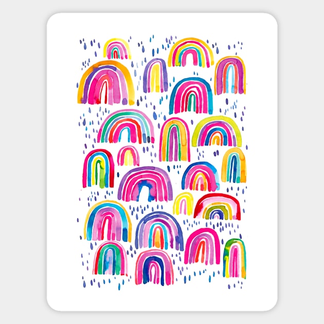 Cute Colorful Watercolor Rainbows Sticker by ninoladesign